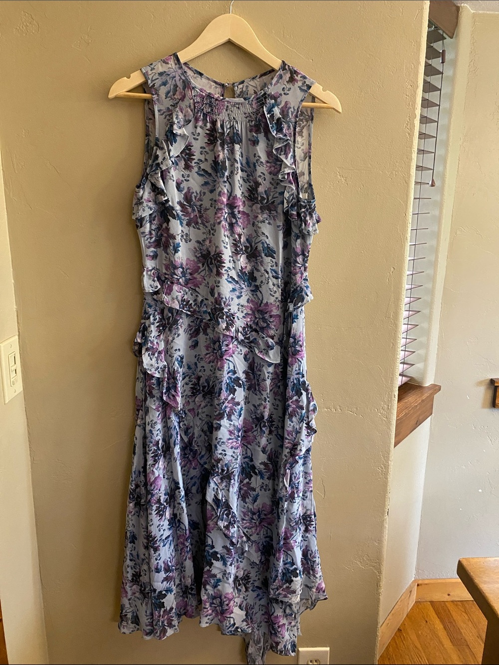 Sundance Lavender Floral Maxi Dress with Ruffle Details